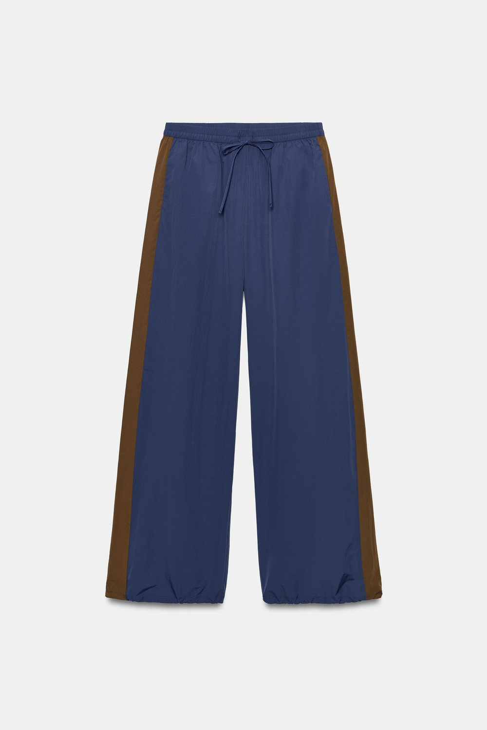 ZARA ТЕХНИЧНЫЕ БРЮКИ С ЛАМПАСАМИ, СИНИЙ
