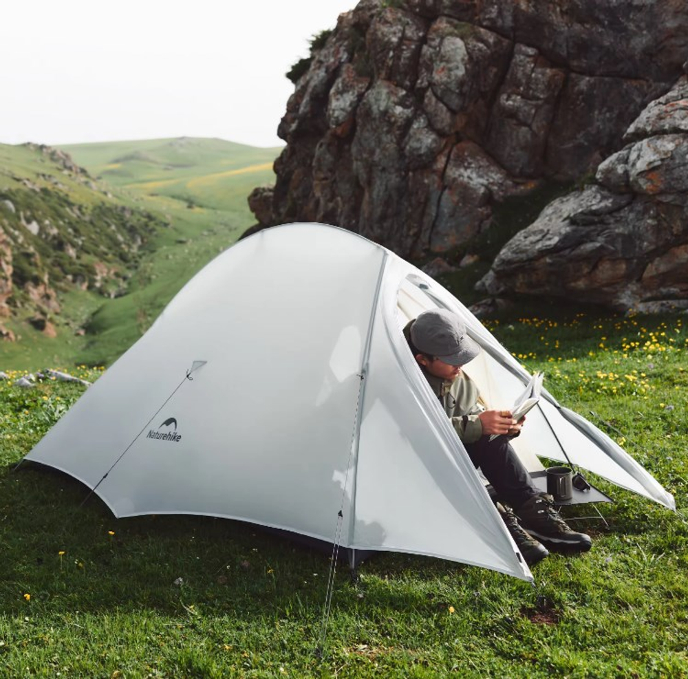 Палатка Naturehike Cloud Up UL Si 1-местная, алюминиевый каркас, серая, CNK2450WS017-G1