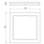 Рамка 1-я стекло мокко,  серия R98 Glass