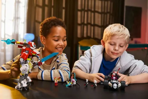 Конструктор LEGO DREAMZzz 71497 Робот-тигр Купера и Hot Rod машина Зеро