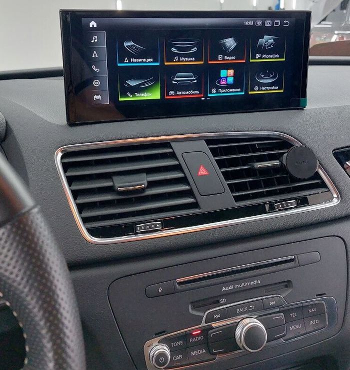 Магнитола для Audi Q3 2011-2019 (MMI 3G+) - RDL-8533 монитор 10.25" на Android 13, Быстрая, CarPlay, 4G SIM-слот