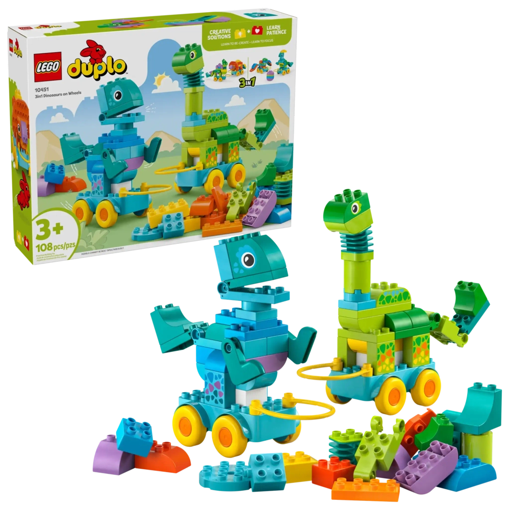 Конструктор LEGO Duplo 10451 Динозавры на колесах 3в1