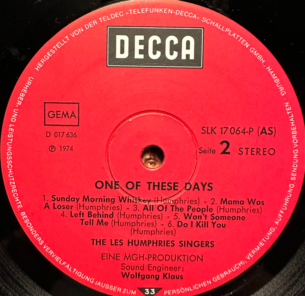 The Les Humphries Singers - One Of These Days (Германия 1974г.)