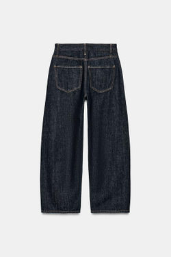 ZARA ДЖИНСЫ ZW COLLECTION ANKLE RELAXED СО СРЕДНЕЙ ПОСАДКОЙ, СИНИЙ