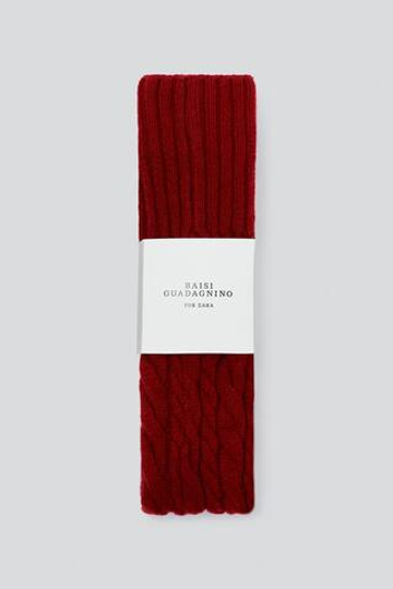 ZARA X BAISI GUADAGNINO ШЕРСТЯНЫЕ НОСКИ, КРАСНЫЙ
