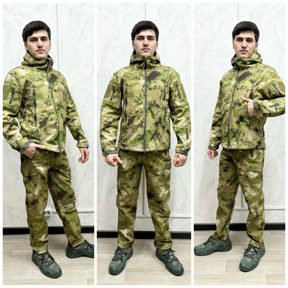 Тактический камуфляжный костюм softshell