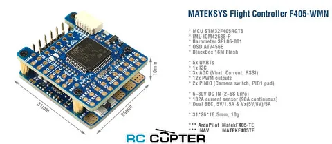 Полётный контроллер Matek F405-WMN