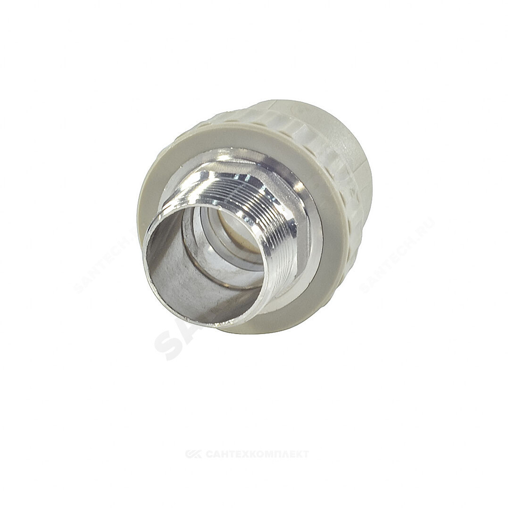 Муфта PP-R комбинированная под ключ серая Дн 40х1 1/4" НР VALFEX 10135040Г