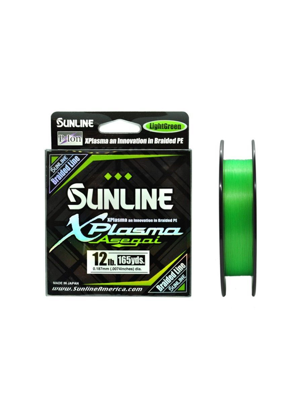 Плетеный шнур для рыбалки Sunline X-Plasma Asegai 165YD (Light Green) 8LB/#0.8