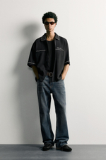 РУБАШКА С КОНТРАСТНОЙ ВЫШИВКОЙ — ZARA