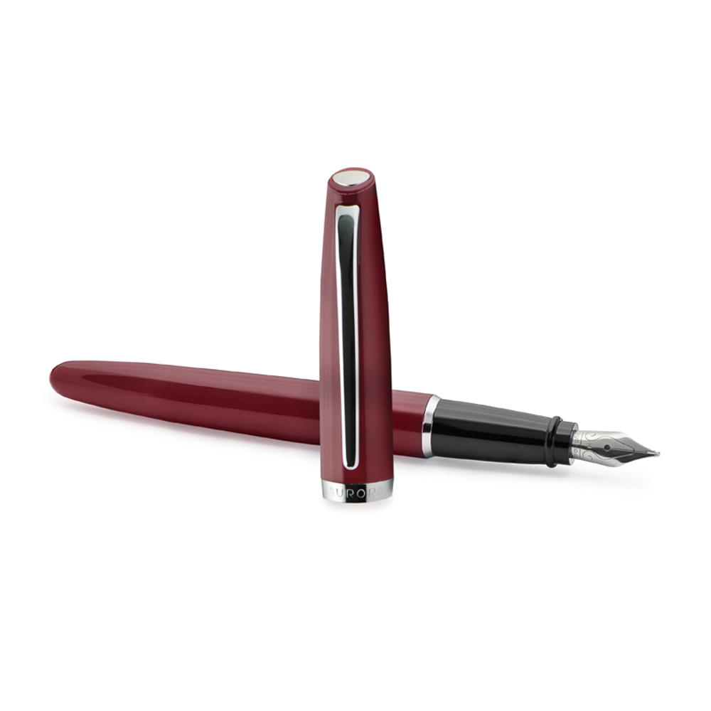 Перьевая ручка Aurora Style Resin, burgundy resin GT, , перо - F, в подарочной коробке