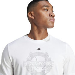 Мужская теннисная футболка Adidas Aeroready Graphic Tennis T-Shirt - white
