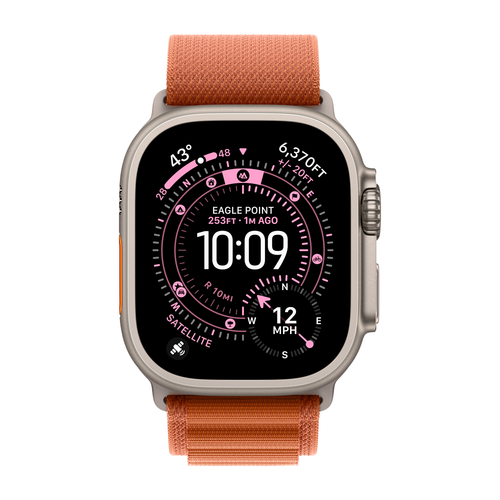 Умные часы Apple Watch Ultra 3 (2025) GPS + Cellular, 49mm, Natural Titanium Case with Terra Cotta Alpine Loop, S