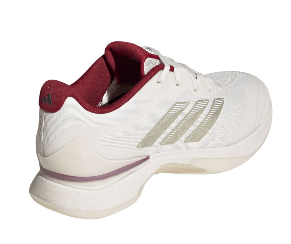 Женские Кроссовки теннисные Adidas Avacourt 3 - chalk white/ice gold/team victory red