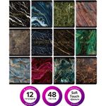 Тетради предметные, КОМПЛЕКТ 12 ПРЕДМЕТОВ, "MARBLE", 48 л., SoftTouch, фольга, BRAUBERG, 404326