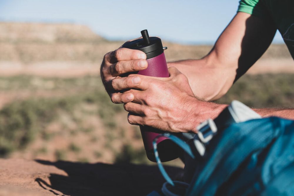 Набор крышка Klean Kanteen TKWide Twist Cap Taupe, трубочки с ёршиком