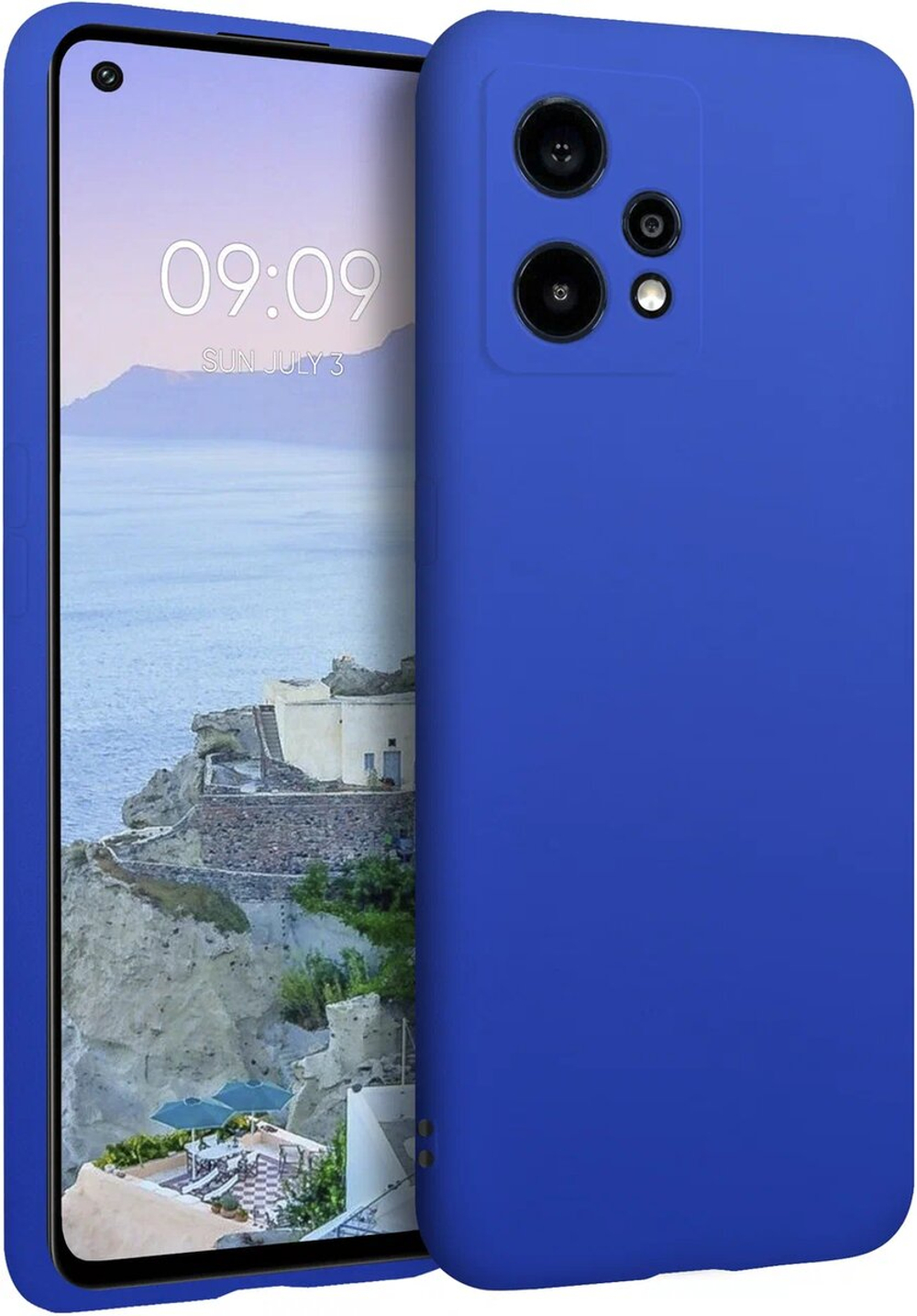 Мягкий Soft Touch чехол из силикона для REALME 9 PRO+ и 9 4G (3521) с бархатной подкладкой