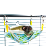 Гамак подвесной из фетра Bambini Pets "Квадратный спальный мешок" для грызунов и хорьков 25*25 см
