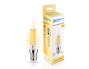 Светодиодная лампа Свеча на ветру Filament LED CF35 11W E14 2700K 220-240V 351123 Bulbing Ambrella