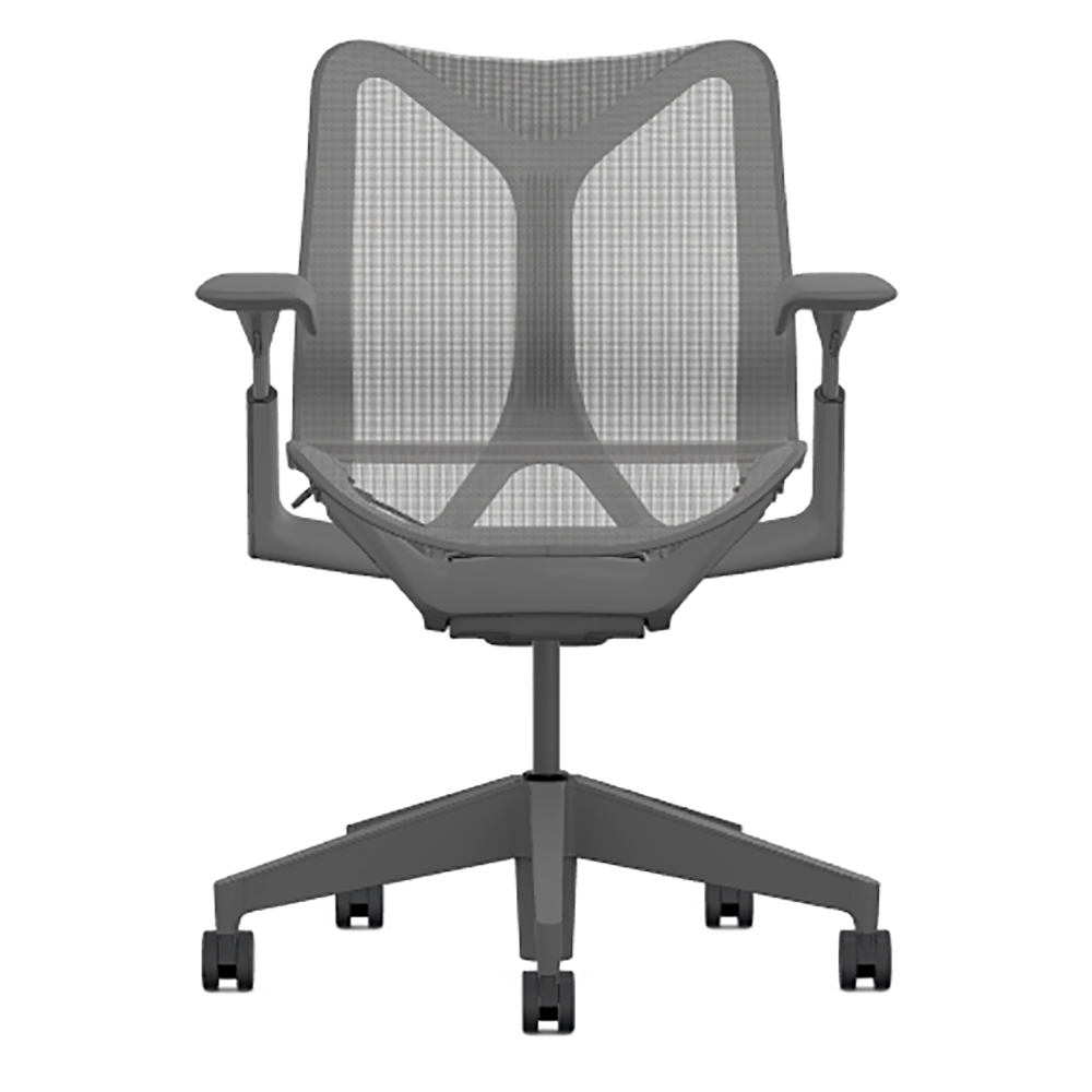 Кресло Herman Miller Cosm, низкая спинка, цвет Carbon, регулируемые подлокотники