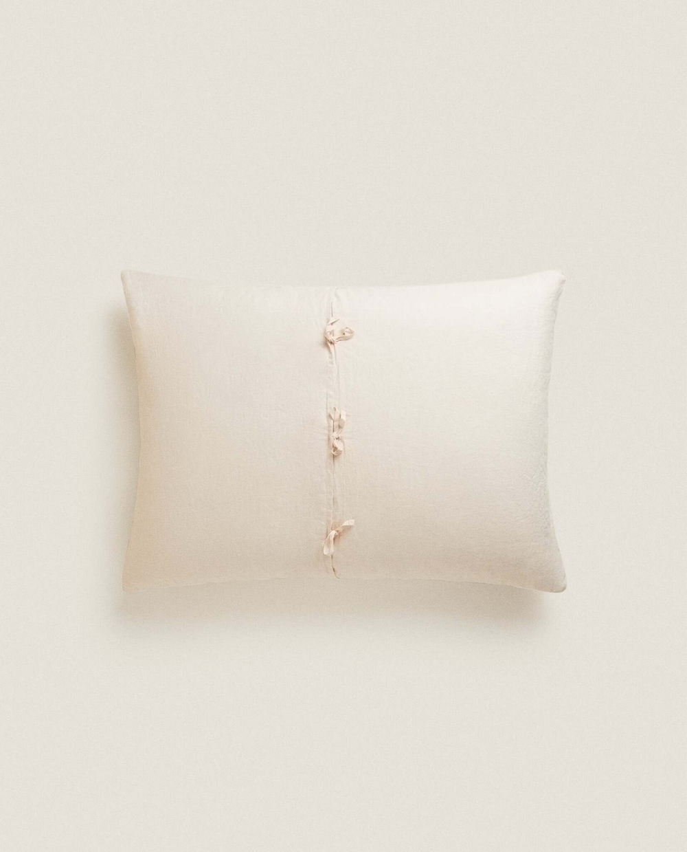 ZARA HOME ОДНОТОННЫЙ ЧЕХОЛ ДЛЯ ДЕКОРАТИВНОЙ ПОДУШКИ, РОЗОВЫЙ