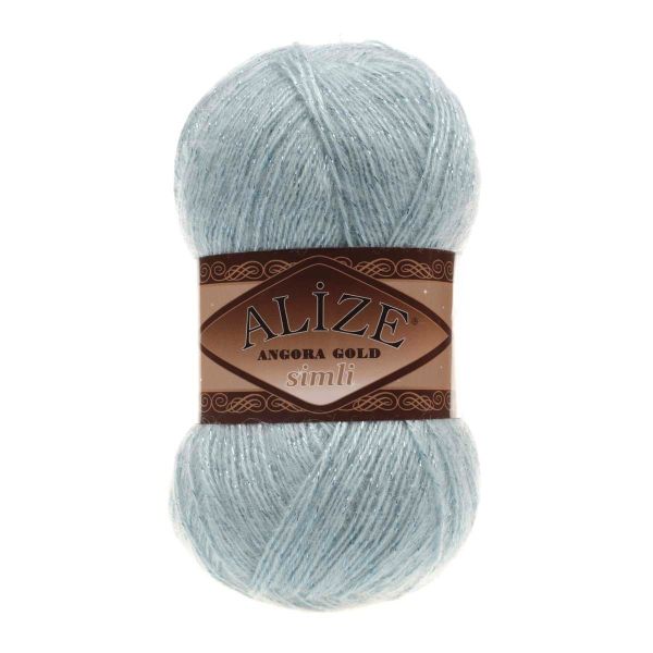 Пряжа Alize (Ализе) Angora Gold Simli / уп.5 мот. по 100 г, 500м, 114 мята A