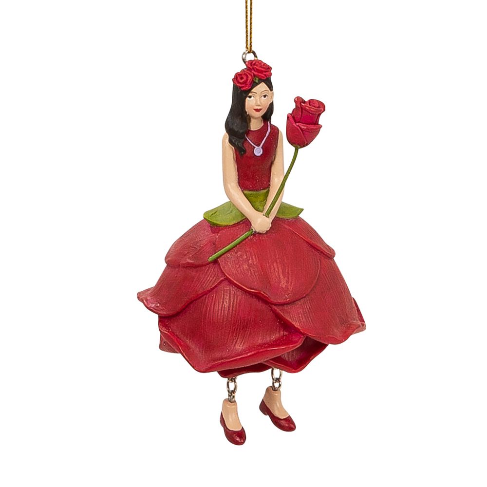 Фигурка декоративная Fiebiger Floristik: Blumenmädchen (цветочная фея) Роза, 850018-500