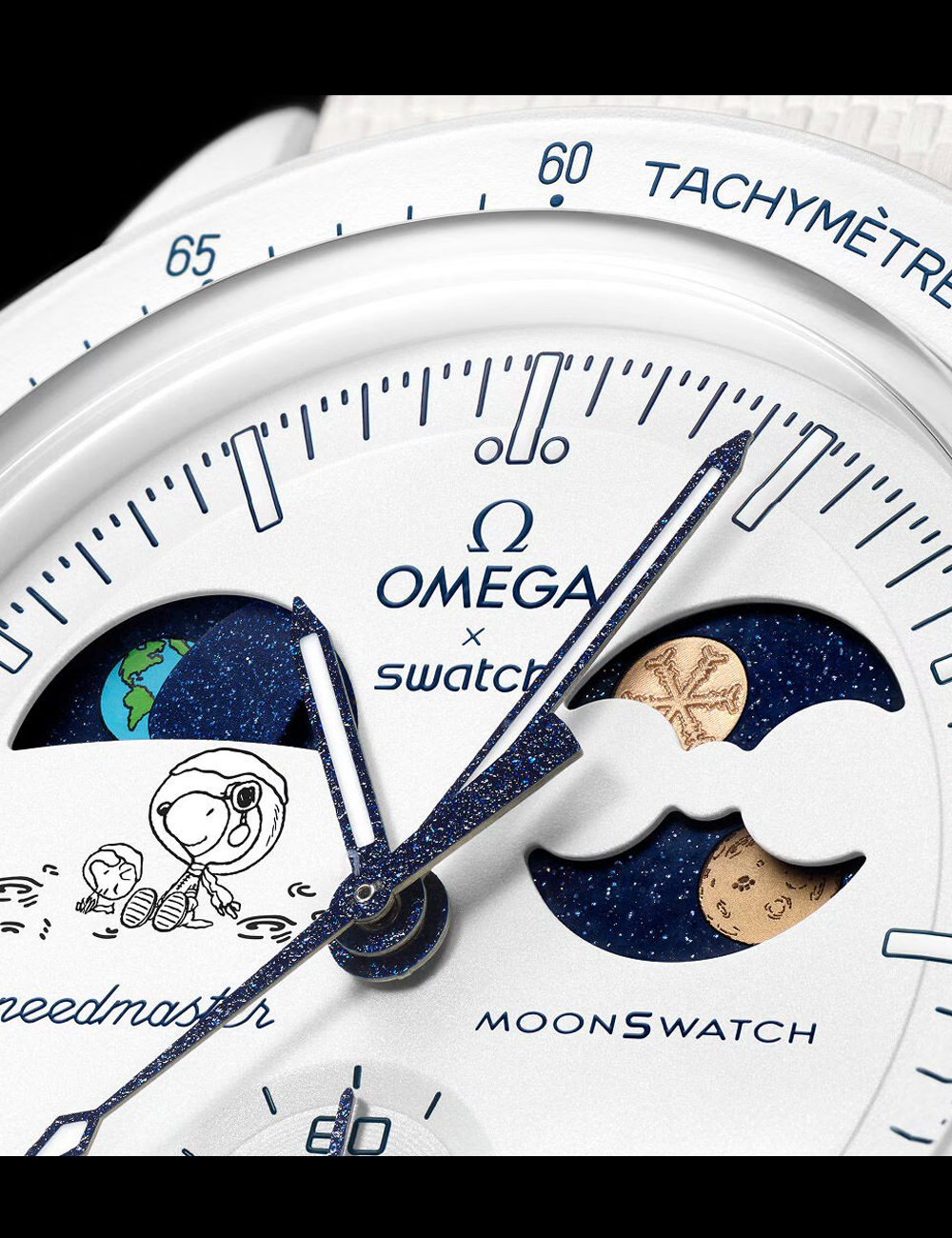 Наручные часы OMEGA x Swatch Moonswatch "White Gold"
