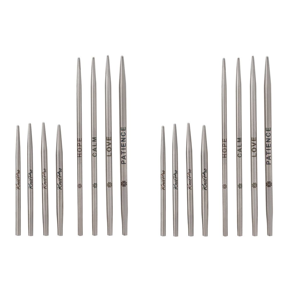 Набор съемных спиц Knit Pro Mindful Petite Mini, 5 и 7,5см, 8пар(2-2,75мм), нерж. Сталь