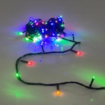 Гирлянда для улицы 25м 300 ламп LED чёрный провод, 8 реж, IP-54, Мультицвет (возможность соединения)