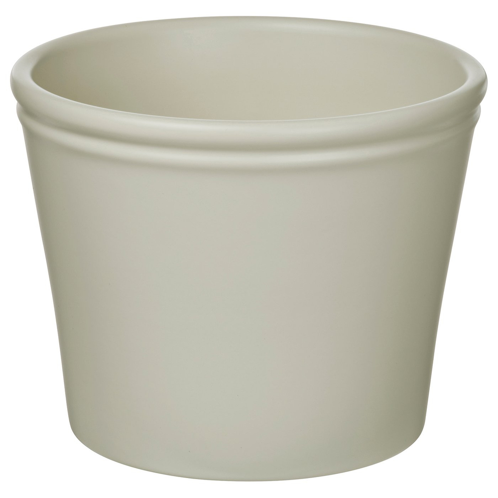IKEA KÖRSBÄRSBJÖRK  (ИКЕА КЁРСБЭРСБЙЁРК)  -  Кашпо - светлый серо-бежевый 12 см
