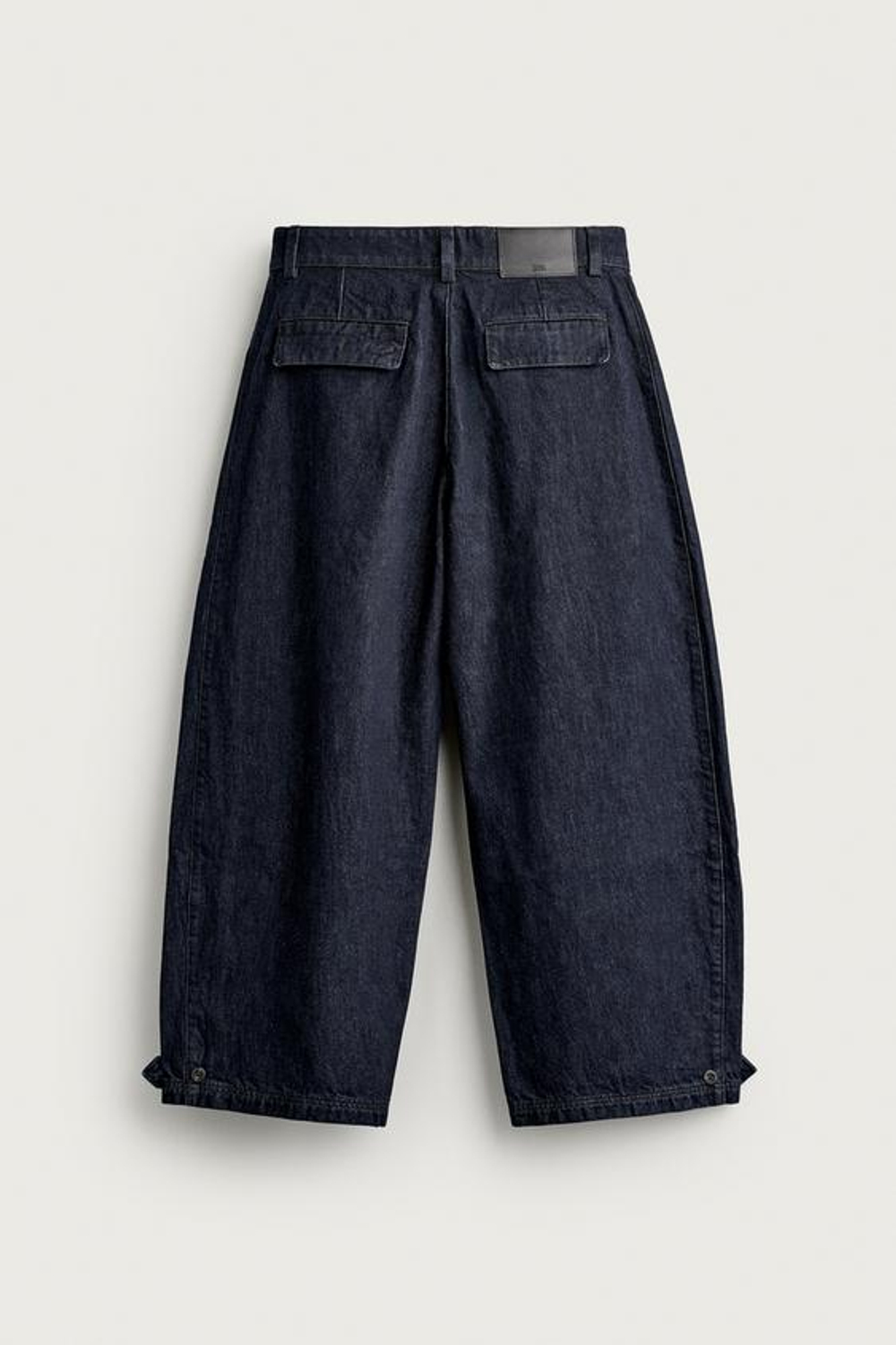 ZARA ДЖИНСЫ BALLOON FIT С ХЛЯСТИКАМИ, ИНДИГО