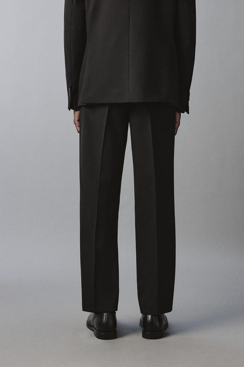 ZARA КОСТЮМНЫЕ БРЮКИ ИЗ 100% ШЕРСТИ, ЧЕРНЫЙ