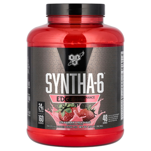 BSN, Syntha-6 Edge, смесь протеина в порошке, клубничный молочный коктейль, 1,82 кг (4,01 фунта)