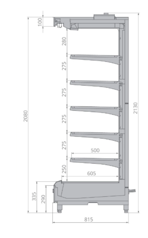 Горка холодильная BRANDFORD VR2080.800 1900