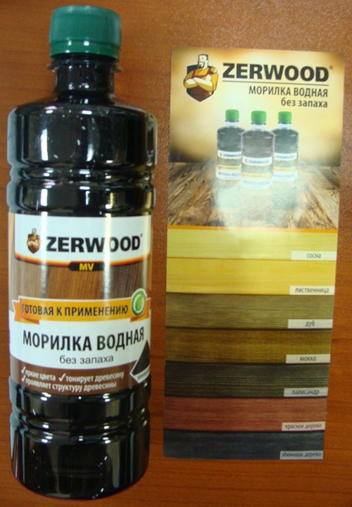 Морилка водная  ZERWOOD  лиственница  0,5л (И)