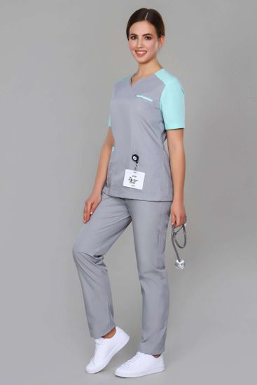 Костюм «№460 DoctorBIG (34/16В» с брюками женский серый
