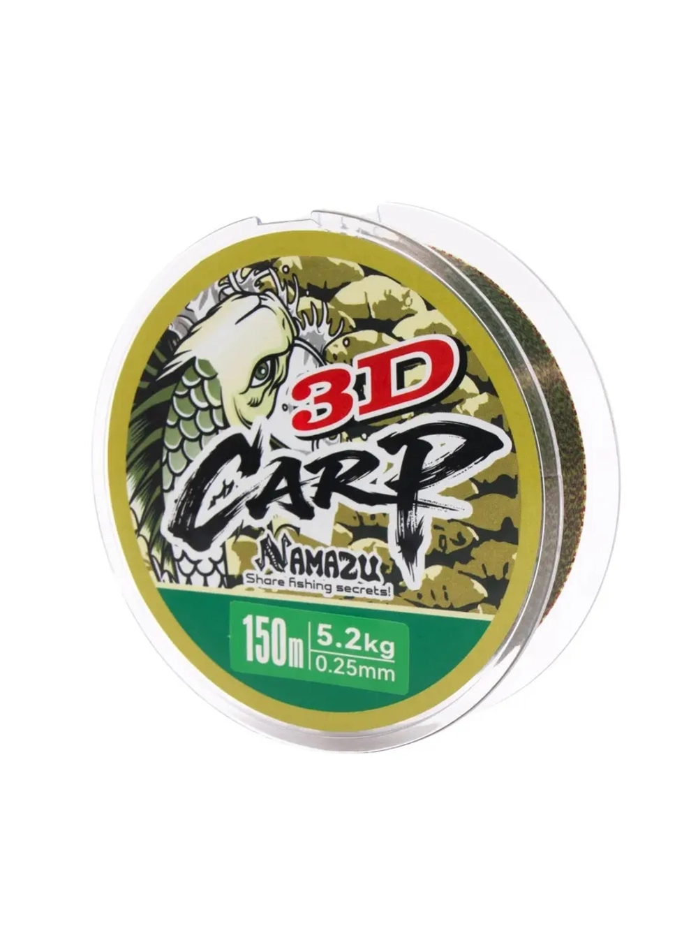 Леска 3D Carp, L-150 м, d-0,25 мм 3D Camo