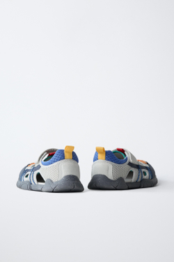 ZARA BAREFOOT КРОССОВКИ С ВЫРЕЗАМИ, РАЗНОЦВЕТНЫЙ
