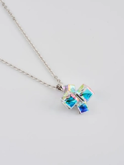 Подвеска-ромб Мираж с кубиками-хамелеонами Swarovski