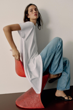 АСИММЕТРИЧНАЯ ФУТБОЛКА С КОРОТКИМИ РУКАВАМИ — ZARA