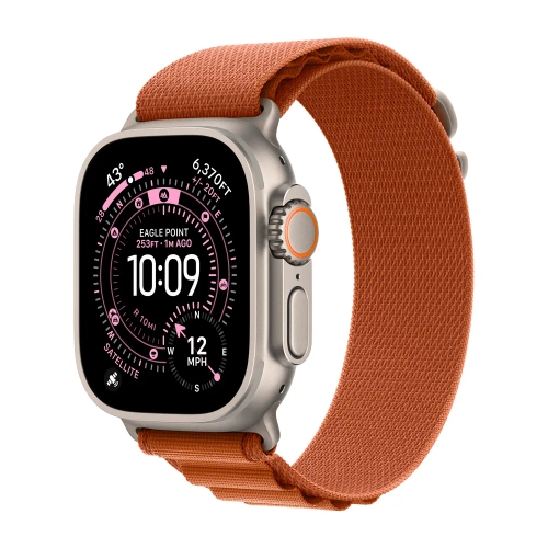 Умные часы Apple Watch Ultra 3 (2025) GPS + Cellular, 49mm, Natural Titanium Case with Terra Cotta Alpine Loop, M