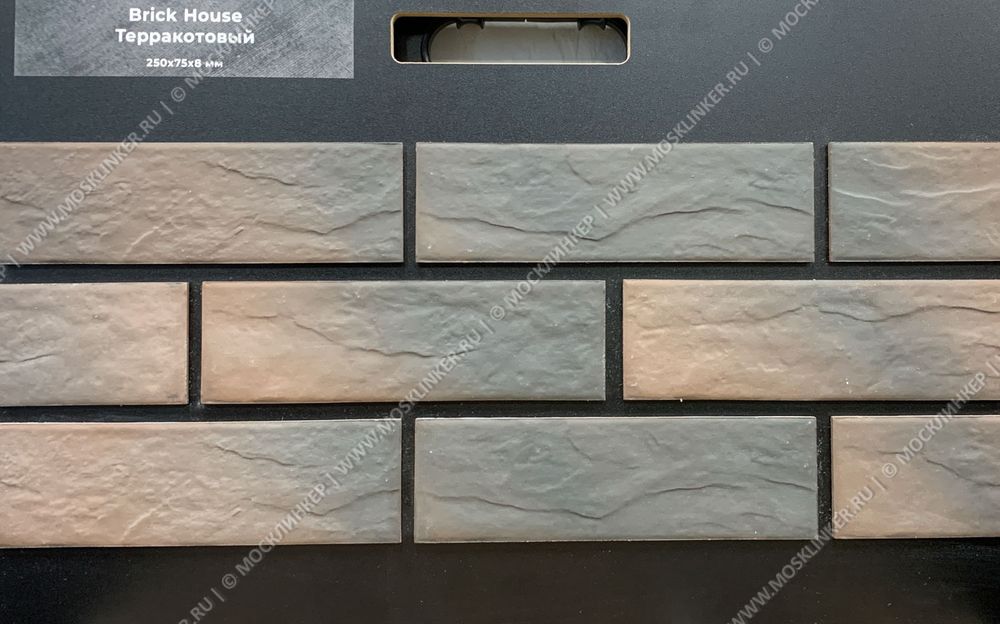 Beryoza Ceramica, Brick House Терракотовый, 250x75x7 - клинкерная фасадная плитка