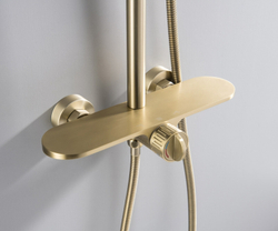 Душевая система Bronze de Luxe ICON, матовое золото 80112CG