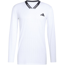 Мужская теннисная футболка Adidas Climacool с длинным рукавом - white