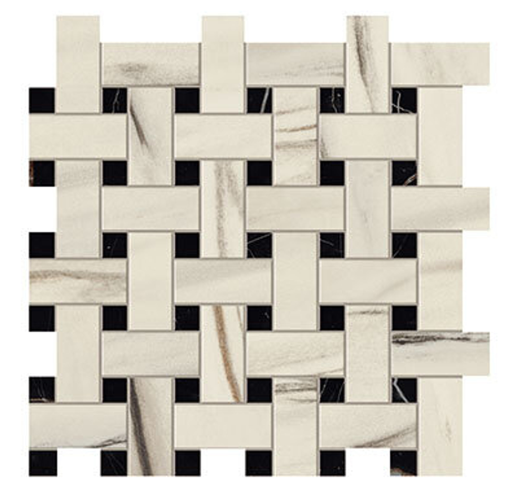Мозаика/Керамогранит ATLAS CONCORDE MARVEL DREAM Bianco F. Basket Weave Matt. 30,5х30,5 AOVJ