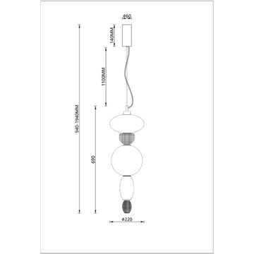 Подвесной светильник LED 24W 3000К 5016/17 SP-24 латунь Ambra Divinare