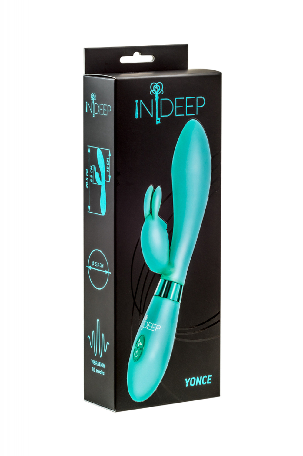 Indeep Yonce Turquoise - Вибратор-кролик, голубой