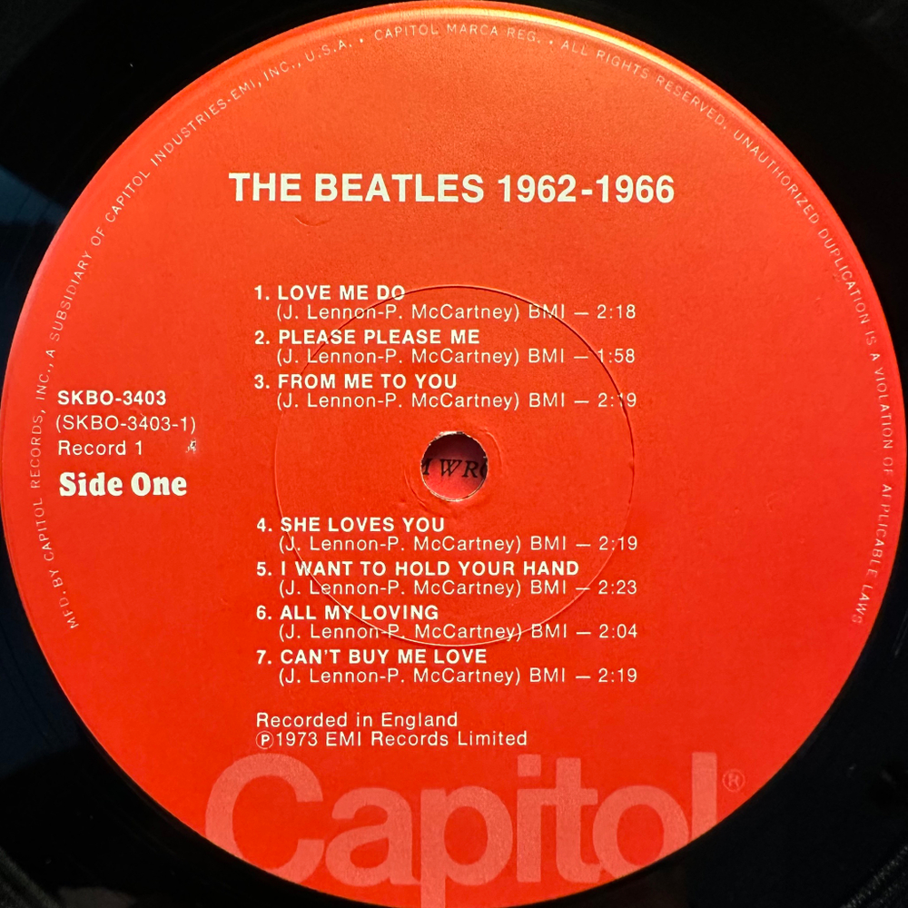 The Beatles ‎– 1962-1966 2LP (США 1976г.)