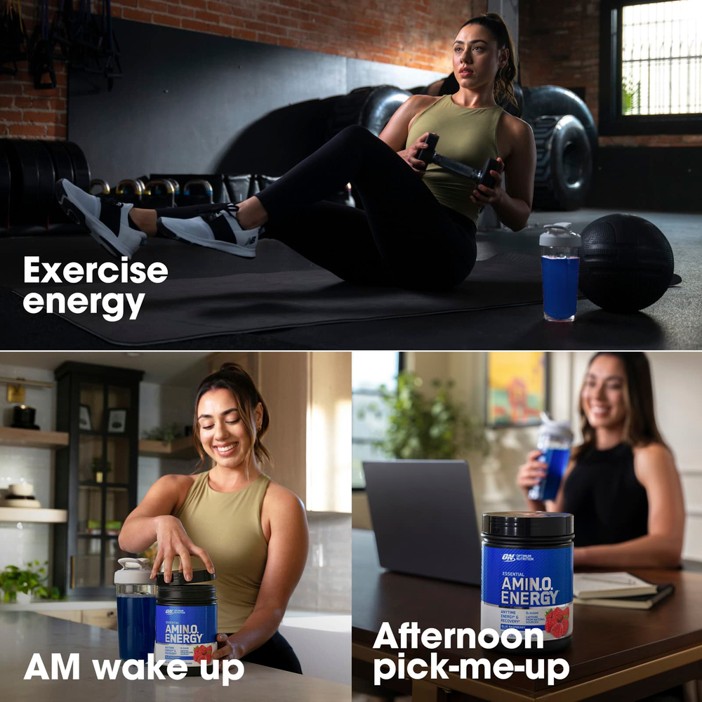 Optimum Nutrition, Essential Amin.O. Energy®, голубая малина, 270 г (9,5 унции)